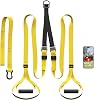 FITKIT Suspension Bodyweight Fitness Training Kit, Full Body Workouts Home Gym Resistance Trainer Straps for Total Body Workouts