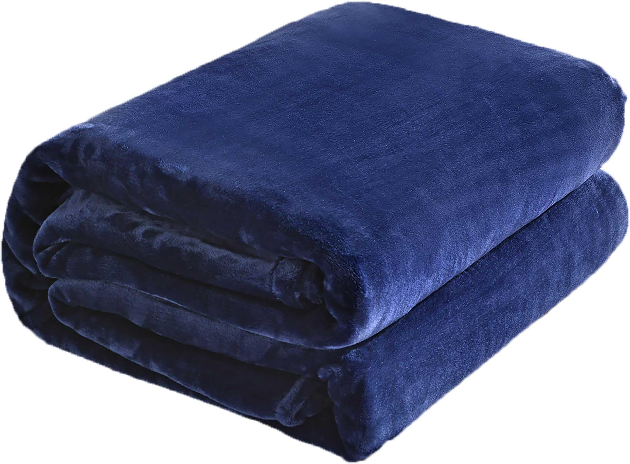 Kingole Flannel Fleece Microfiber Throw Blanket, Luxury Navy Twin Size Lightweight Cozy Couch Bed Super Soft and Warm Plush Solid Color 350GSM (66 x 90 inches)