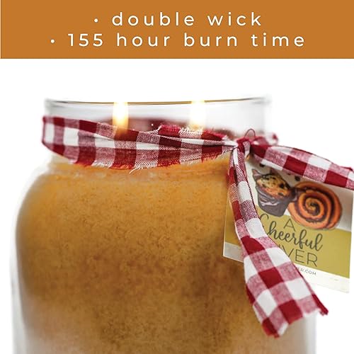 Miniatura 4 de A Cheerful Giver - Arce de avena - Tarro de vela perfumado de Papa de 34 onzas con tapa - Keepers of The Light - 155 horas de tiempo de combustión,