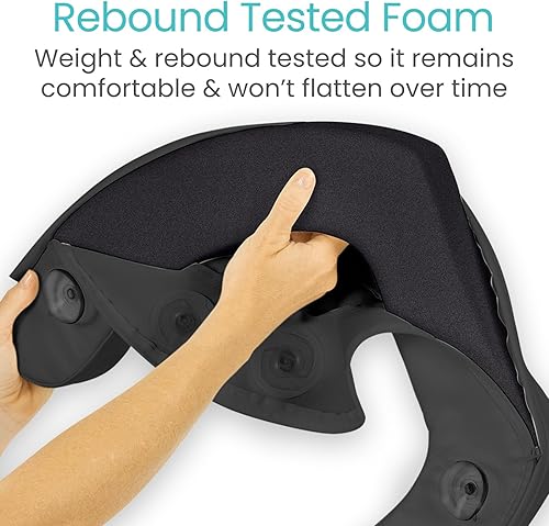 Miniatura 3 de Vive Cojín para asiento de inodoro (espuma acolchada suave), accesorio de baño acolchado suave fácil de limpiar, asientos alargados y estándar, dona