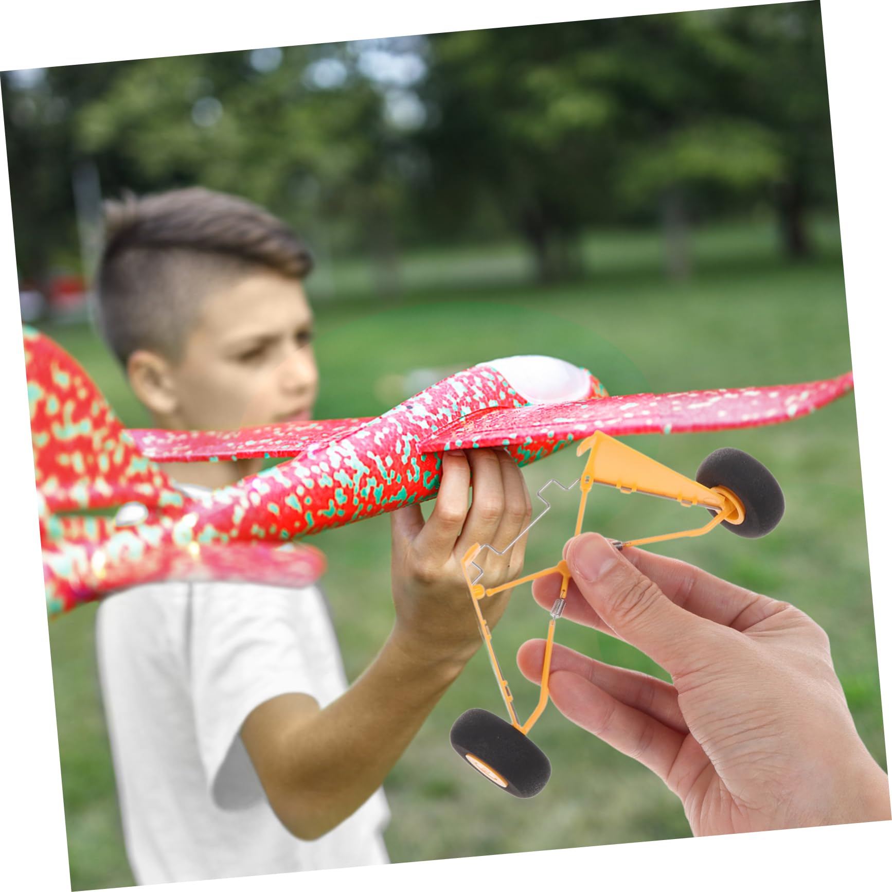 Yardwe 3 Piezas Accesorios de Aviones RC para Remoto Radio Partes reemplazo Tren de Aterrizaje de Aviones Tren de Aterrizaje de avión RC el plastico Yellow