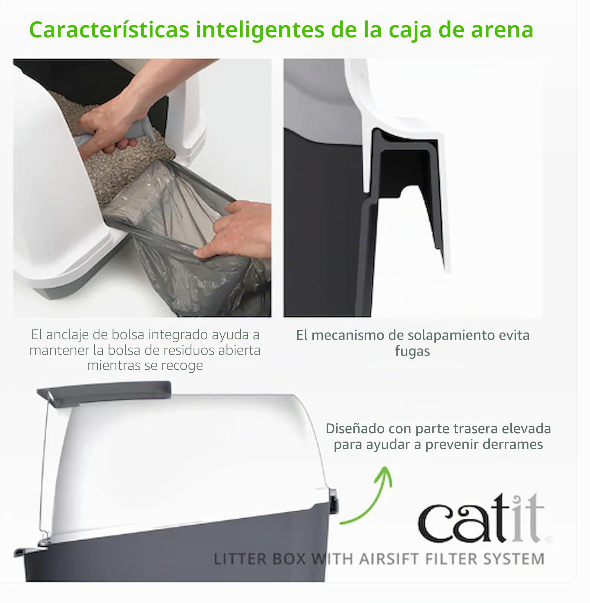Catit Arenero Cerrado Jumbo, Gris
