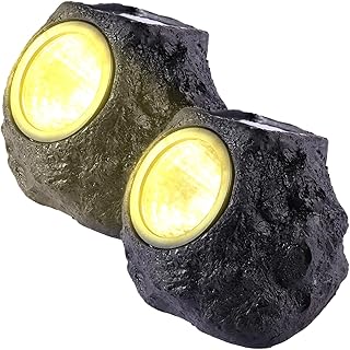Pesoncarl Solar Rock Lights for Outside 2PCS ...,