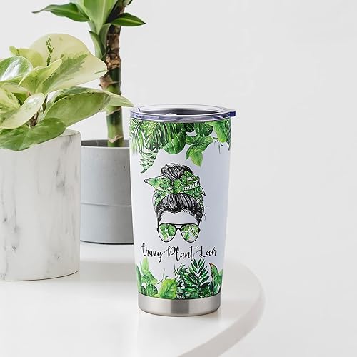 Miniatura 6 de Regalos para amantes de las plantas, vaso de viaje para mujeres amantes de las plantas, taza de café, regalos de jardinería para amantes de las