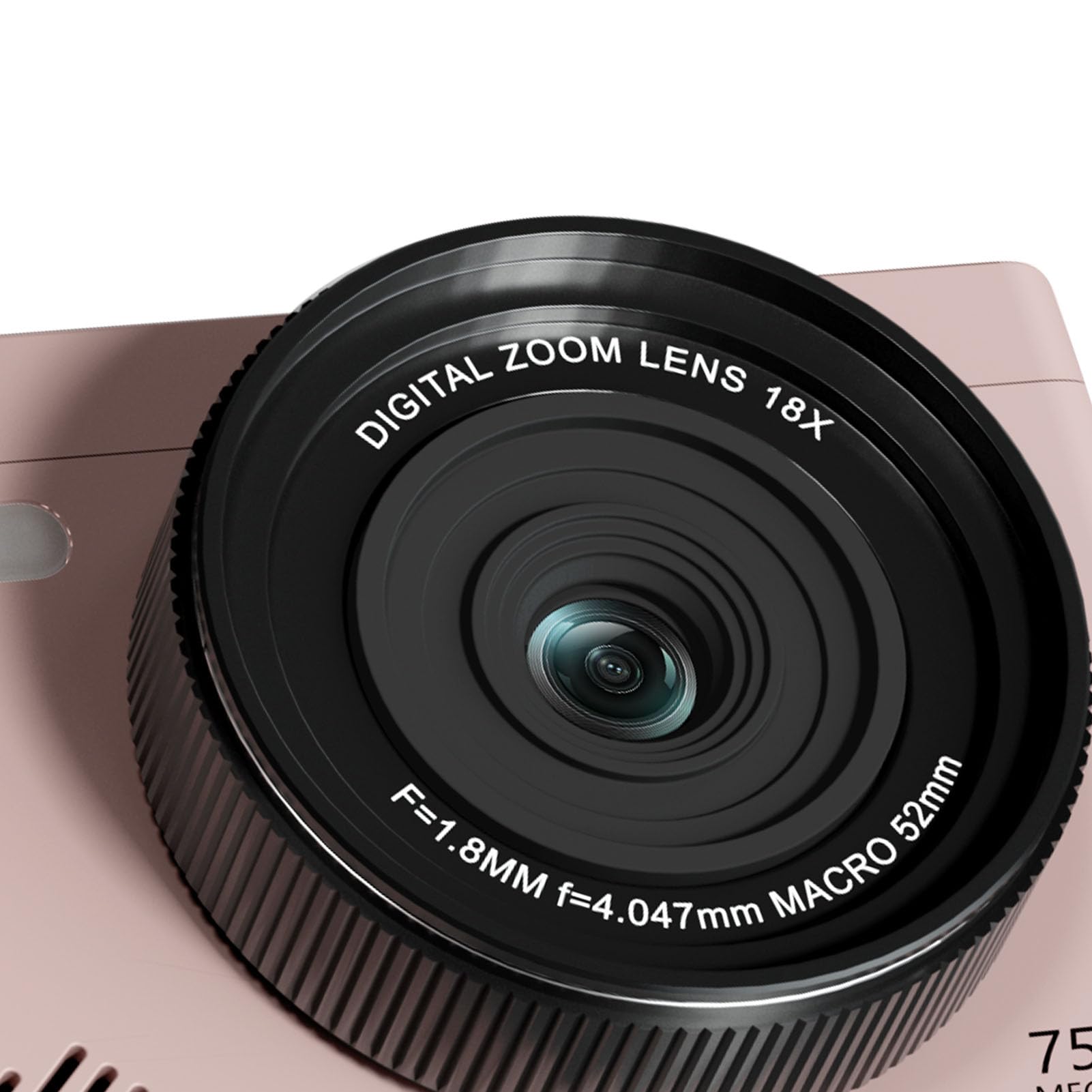Fotocamera Digitale 4K, Fotocamera Punta e Scatta con Zoom 18x da 75 MP, Digitale Compatta con Schermo Ribaltabile da 3,0 Pollici WiFi e Abbellimento APP per Video Verticale da Viaggio (PINK)