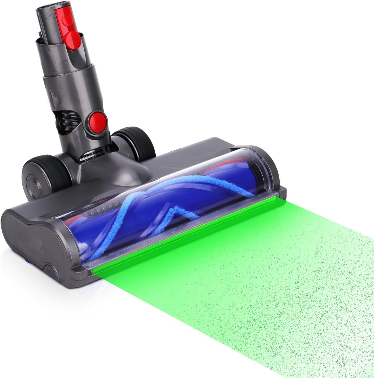 Upgrade Head Replacement Parts for Dyson V12/V10 Slim Vaccum Cleaner, Cleaner Head with Full-Area Green LED Lights, Direct Drive Cordless Vacuum Head Attachments, Quick-Release Design