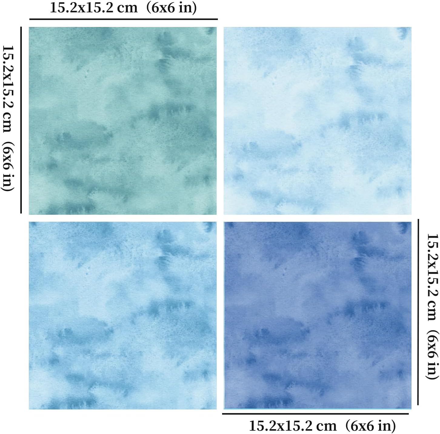 24 Sheets Solid Color Scrapbook Paper, 6 In Decorative Craft Paper (Blue) image 2