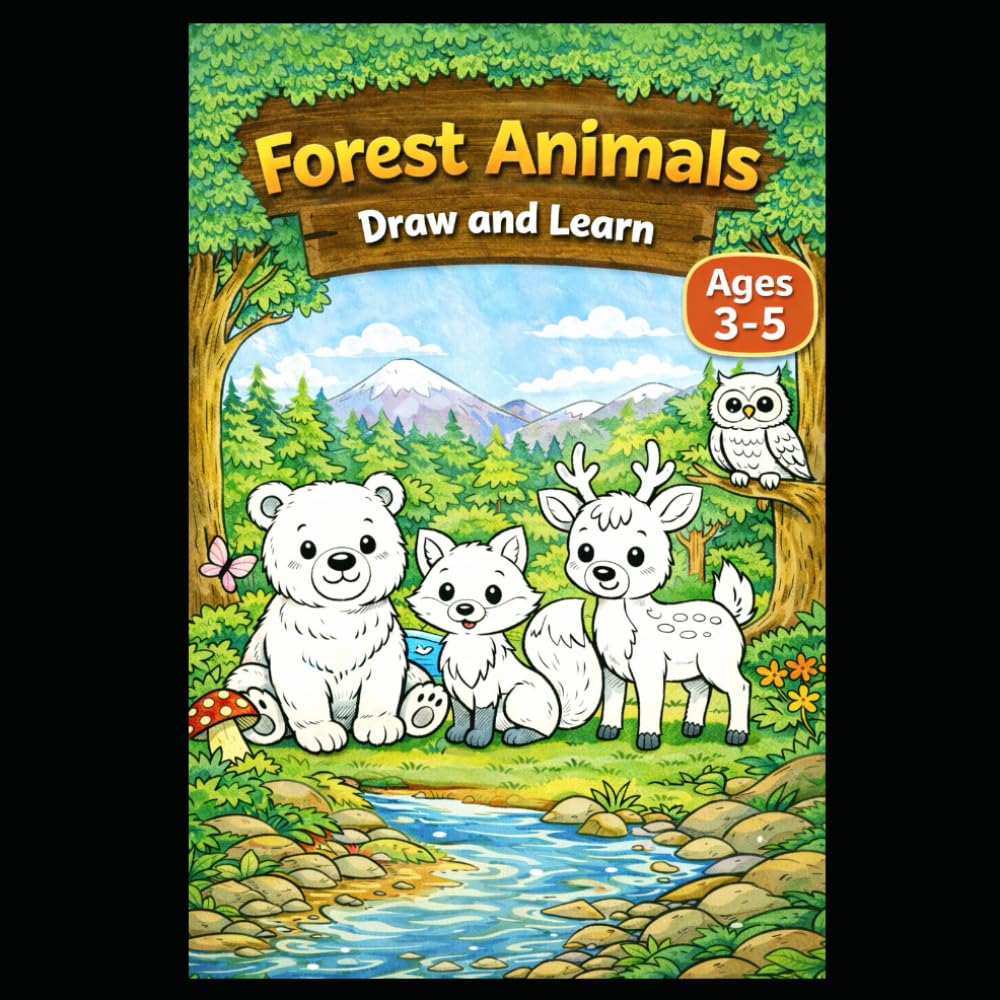Forest Animals: Draw and Learn (Draw and Learn – Little Animals Collection A sweet educational series in three languages)