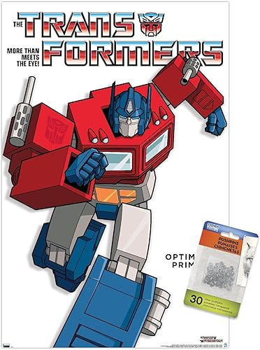 Hasbro Transformers Optimus Prime Feature Series - Póster de pared con pasadores