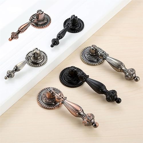 Miniatura 4 de 2 piezas de estilo europeo, pomos antiguos para cajones de puerta, manija de armario de cocina, aparador vintage, armarios de armario y pomos y