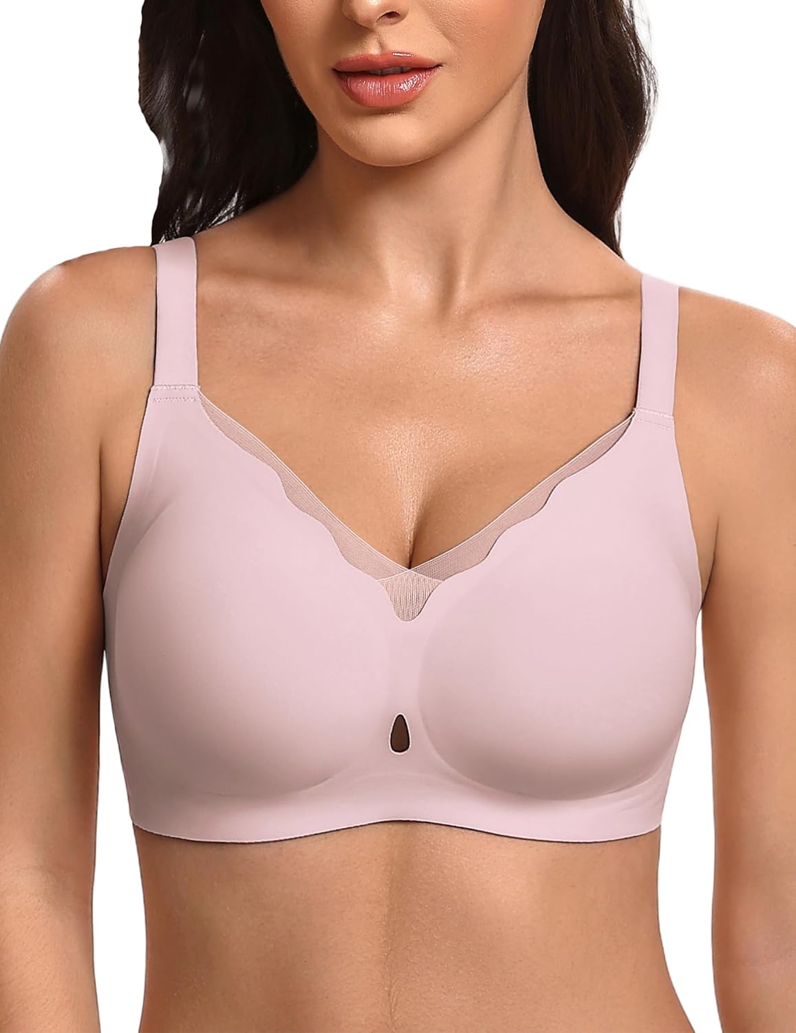 Avidlove Jelly Bras for Women Wireless Wave Seamless Full Coverage Bra Comfort Tshirt Padded Bralette Everyday Bras