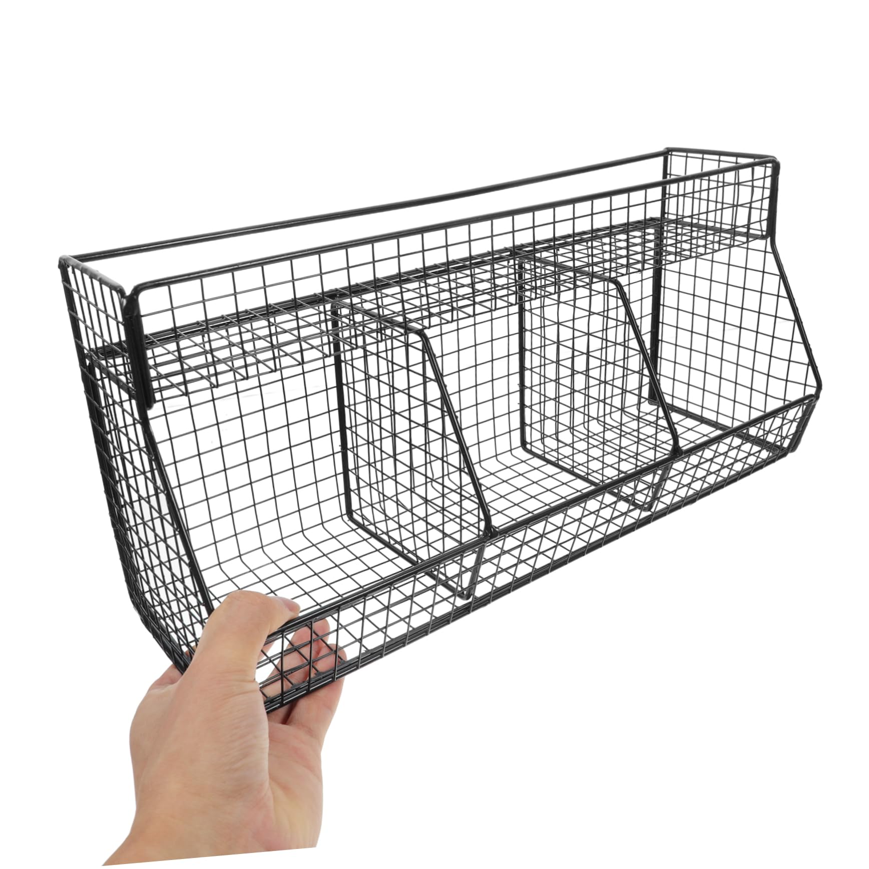 Ciieeo Cesta De Pared Para Cocina Cesta De Almacenamiento De Jengibre Ajo Y Cebolla Organizador Colgante De Alambre Para Frutas Y Verduras De Montaje En Pared 15.35 X 6.81 X 5.11 in