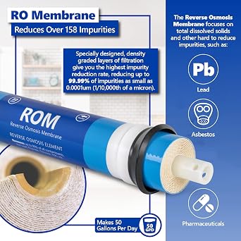 Express Water 3 Year Reverse Osmosis System Replacement Filter Set 23 Water Filters with 50 GPD RO Membrane, Carbon GAC, ACB, PAC Filters, Sediment SED Filters 10 inch Size