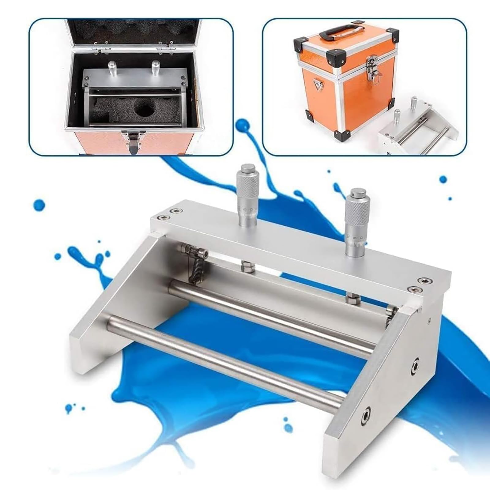 oiakus Adjustable Film Applicator Coater, 150mm Adjustable Film Coating Applicator Film Coater, with Micrometer Wet Film Preparation Device, Film Casting Doctor Blade