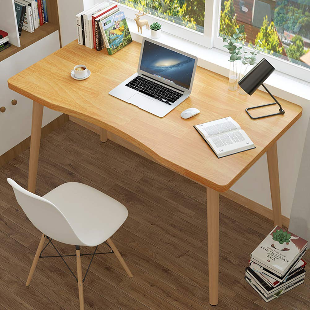 SXZenSpace Modern Computer Desk Ergonomic,Wooden Sturdy Office Pc Laptop Table,Sturdy Writing Workstation For Bedside Living Room
