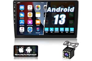 AMprime Estéreo con Pantalla Táctil de 10 Pulgadas para Coche Android 13