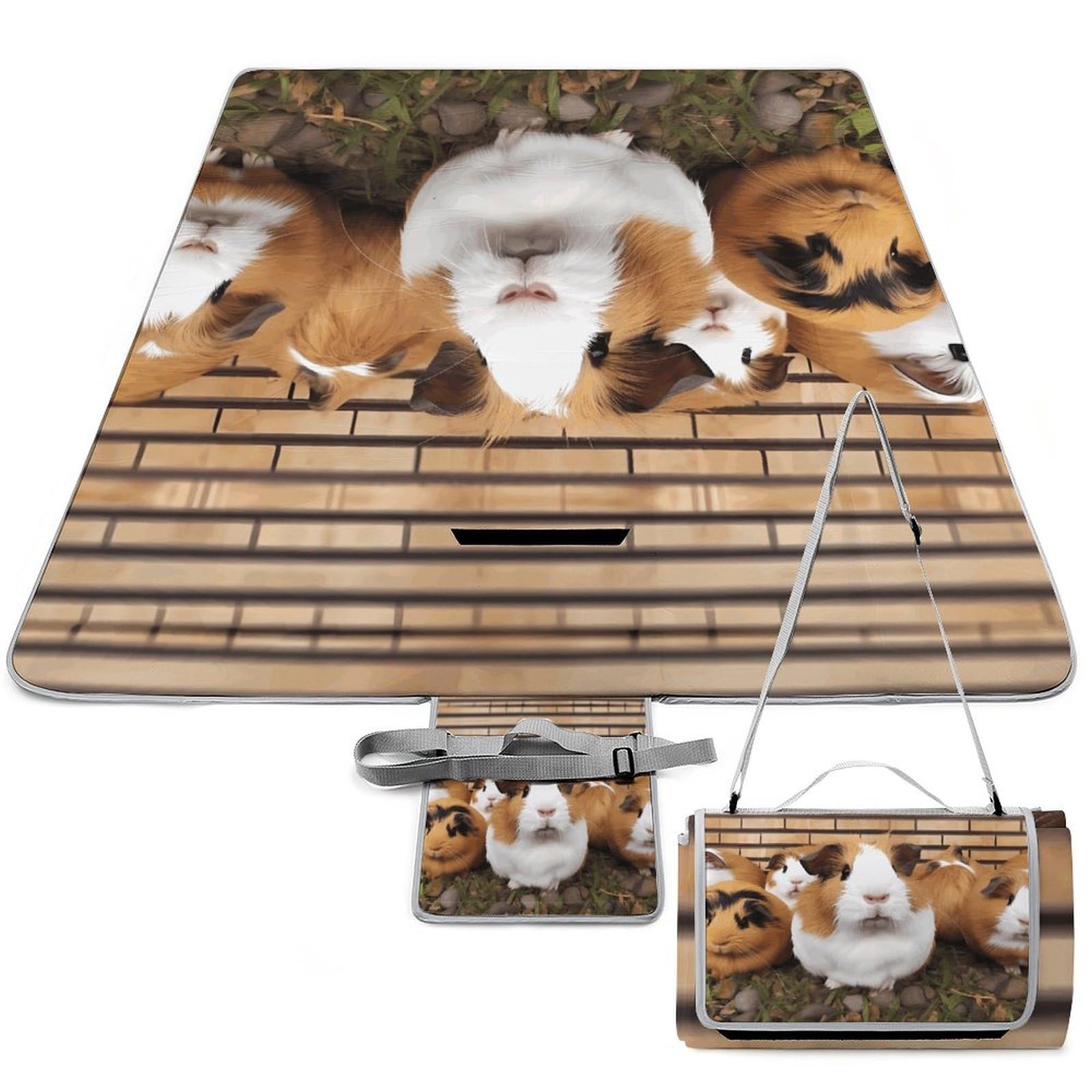 LQWOK Picnic Mats, Guinea Pigs Printed Picnic Mats,Travel Picnic Mats,Fashionable Picnic Mats,Folding Picnic Mats