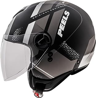 Capacete Aberto Moto Peels Freeway 4Ever Preto Fosco/Grafite 56