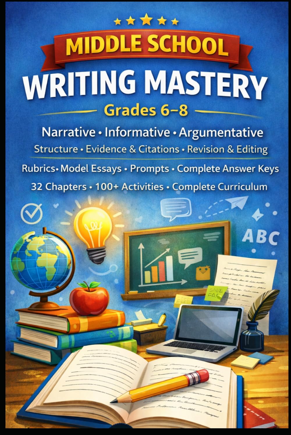 MIDDLE SCHOOL WRITING MASTERY Grades 6–8 * Narrative • Informative • Argumentative: Structure • Evidence & Citations • Revision & Editing Rubrics • Model Essays • Prompts • Complete Answer Keys