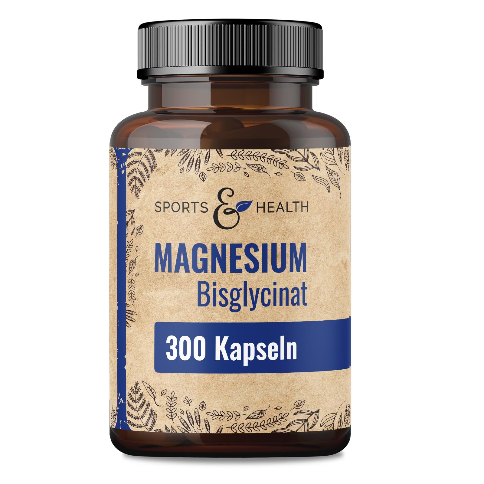 Magnesium Bisglycinat hochdosiert Kapseln – 300 Magnesium Glycinat Hochdosiert Kapseln – Bisglycinat 400mg pro Tagesdosierung – Vegan MagnesiumBisglycinat – MagnesiumGlycinate, Magnesiumglycinat