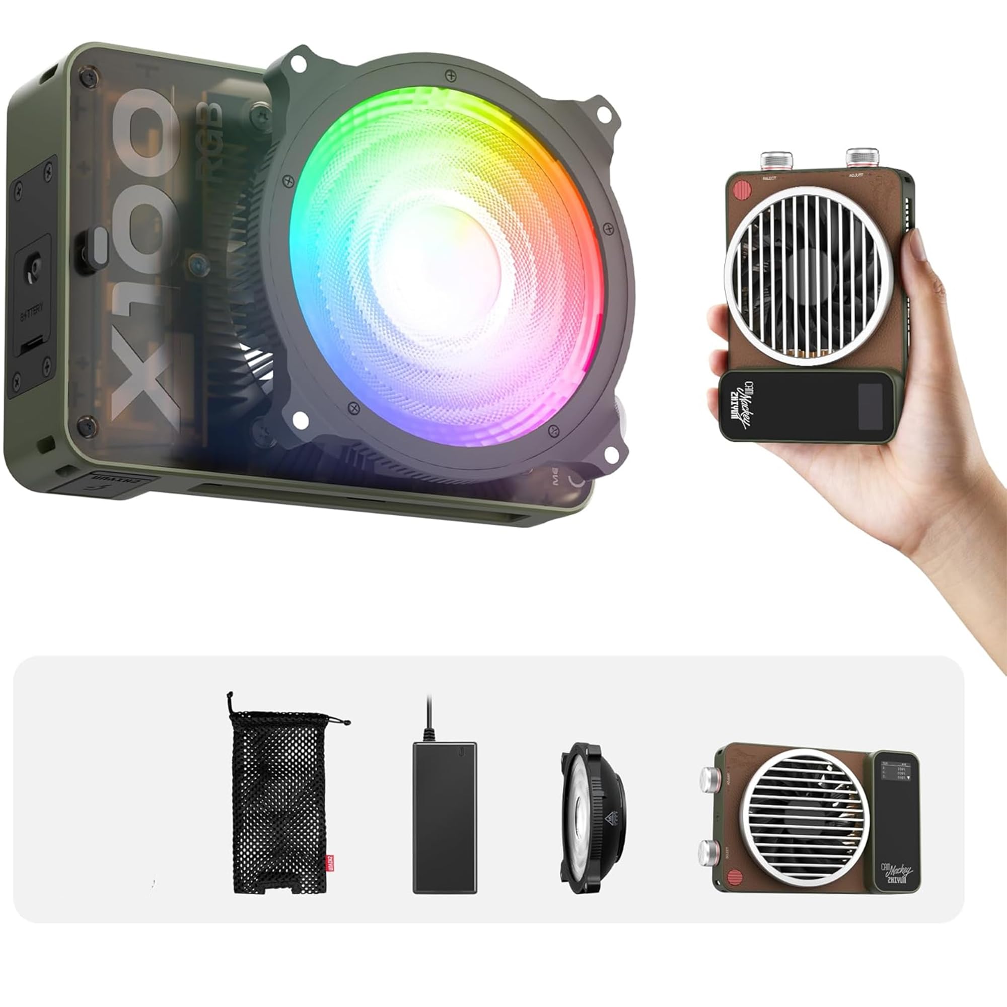 撮影用 LEDスティックライト 100W｜RGB対応｜Zhiyun｜新品・未使用 Amazon | ZHIYUN X100 RGB撮影ライト 100W ビデオライト 2500K～10000K