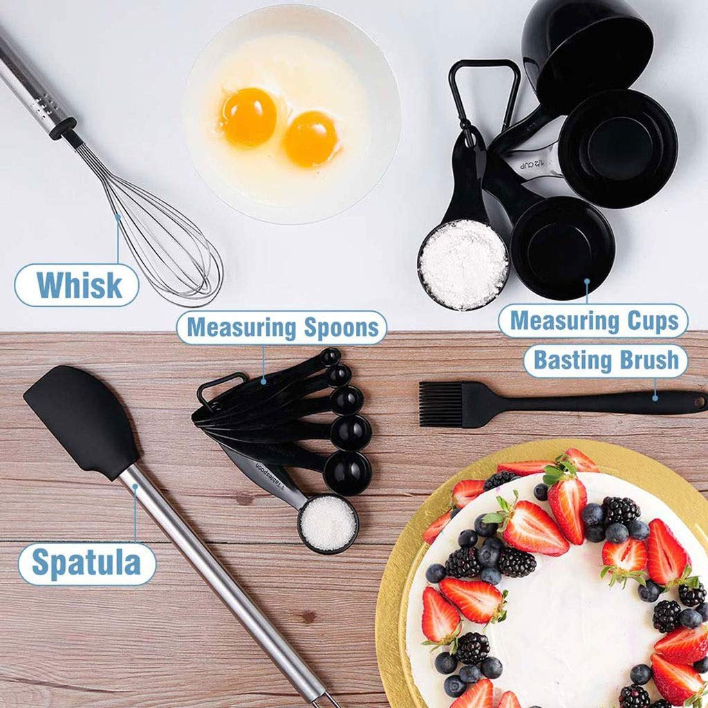 Juego de utensilios de cocina de acero inoxidable de 23 piezas Juego de utensilios de cocina Juego de utensilios Espátula Pala Cuchara de sopa Corte de pizza Utensilios de cocina Juego de utensilios