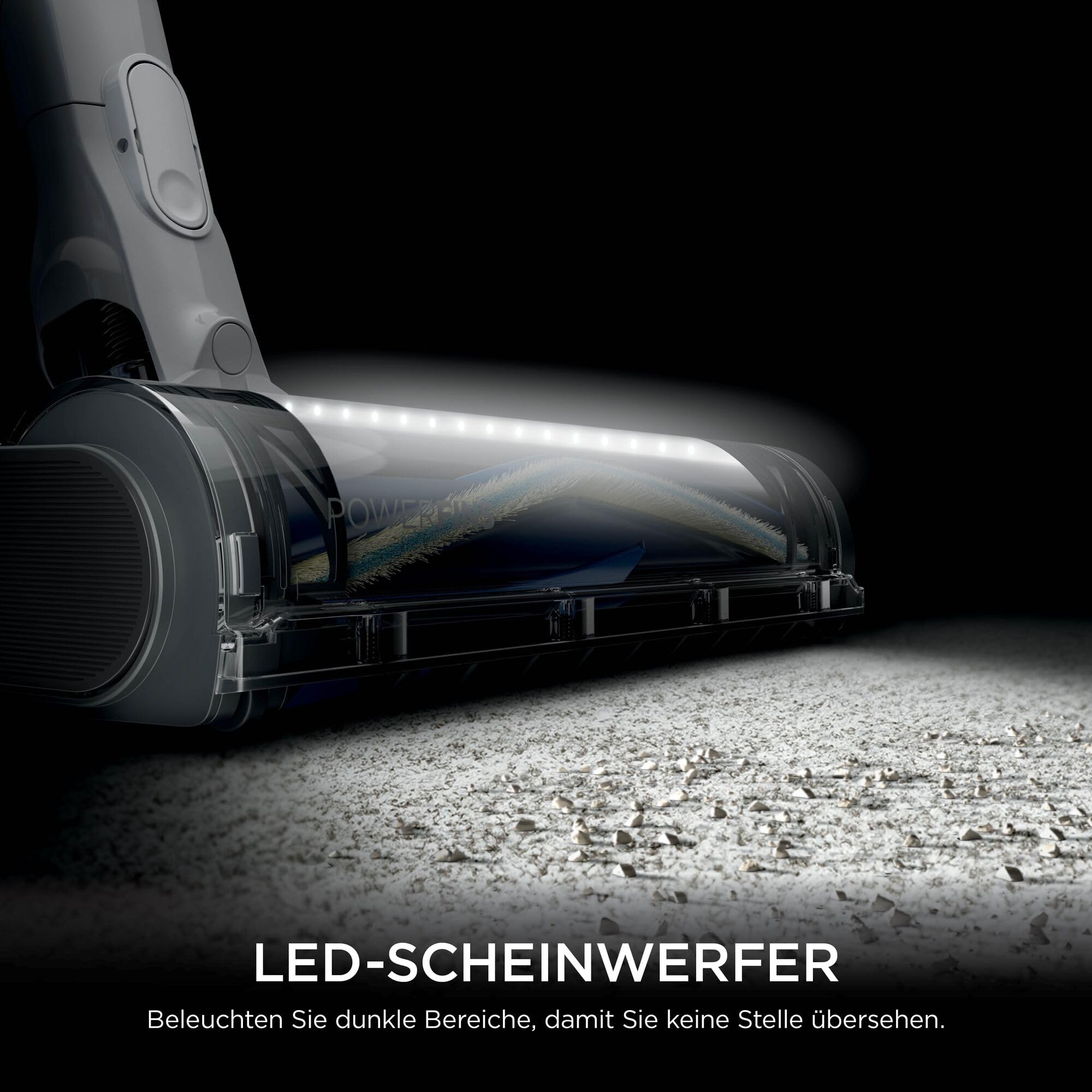 Shark PowerPro Akku-Staubsauger freistehend, bis 50 Min. Laufzeit, kabellos, beutellos, für Tierhaare, Allergiker, Teppich und Hartböden, mit LED-Licht und Knickgelenk-Rohr, IZ370EU