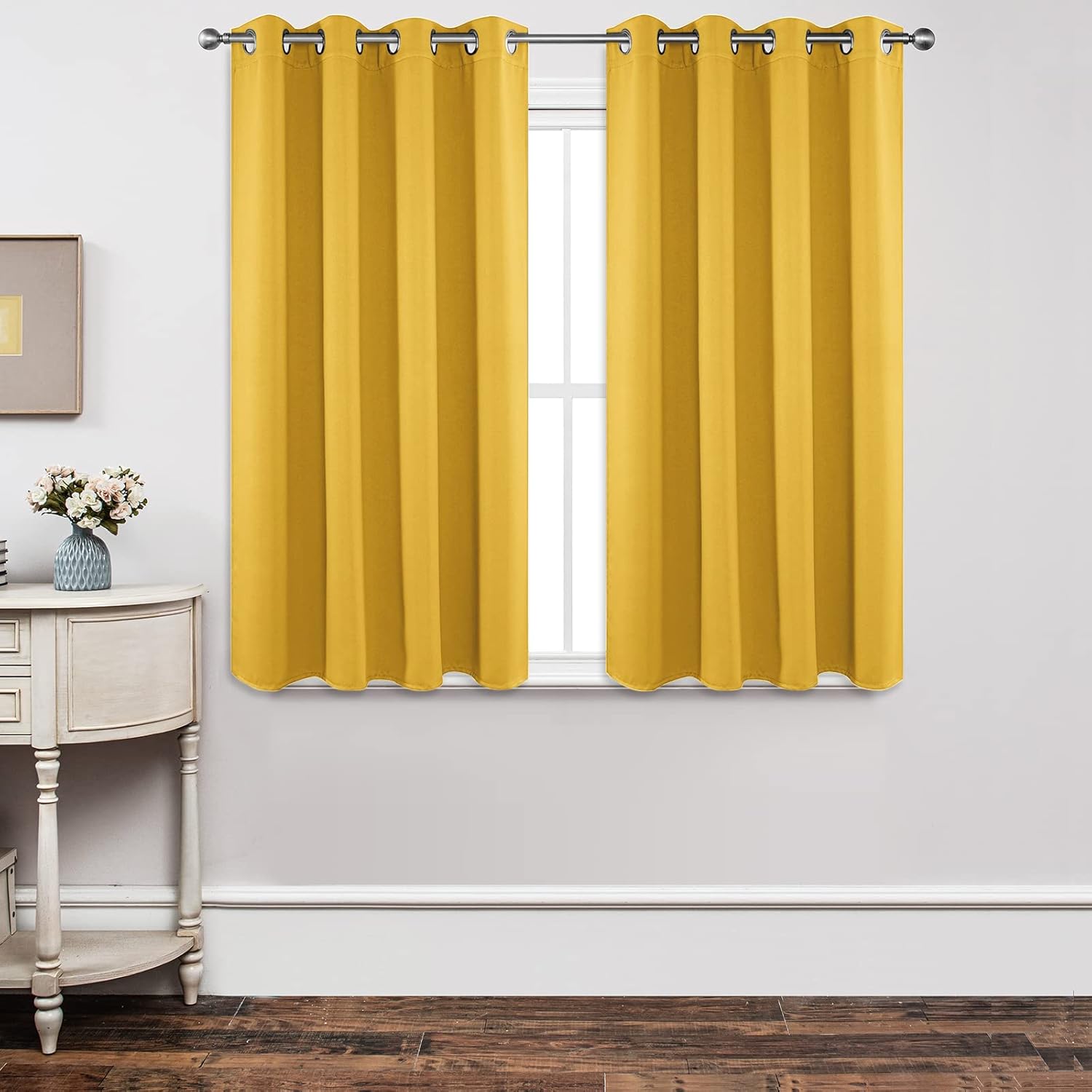 Joydeco Blackout Curtains 54 Inch Length 2 Panels Set, Thermal