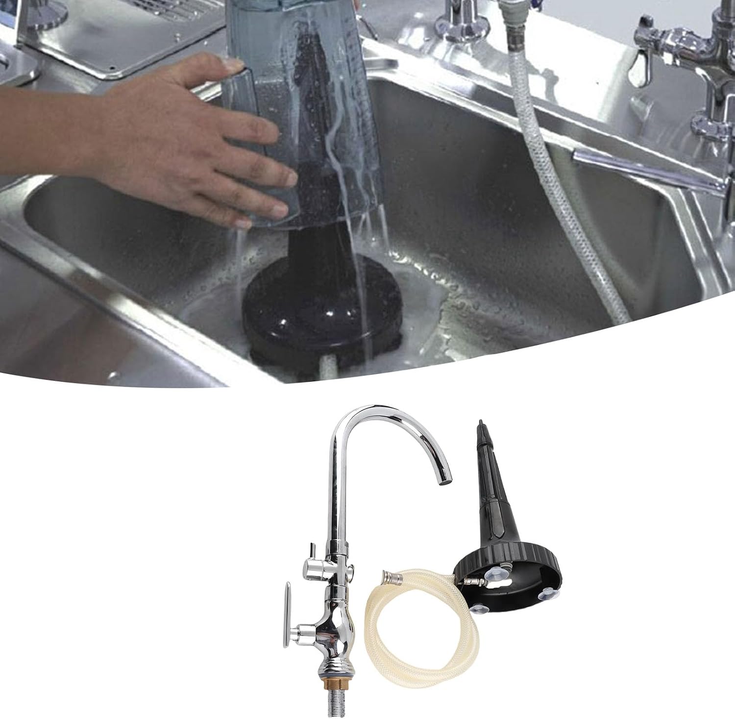 Cup Rinser Nozzle for Blenders and Universal Pointed Spray Fits Most Faucets Ideal for Bars Coffee Shops and Home Kitchens