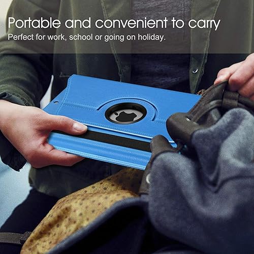Vista 213 de Fintie - Funda giratoria para iPad de 9ª generación / 8ª generación / 7ª generación, de 10.2 pulgadas, funda giratoria en 360 grados, funda Azul
