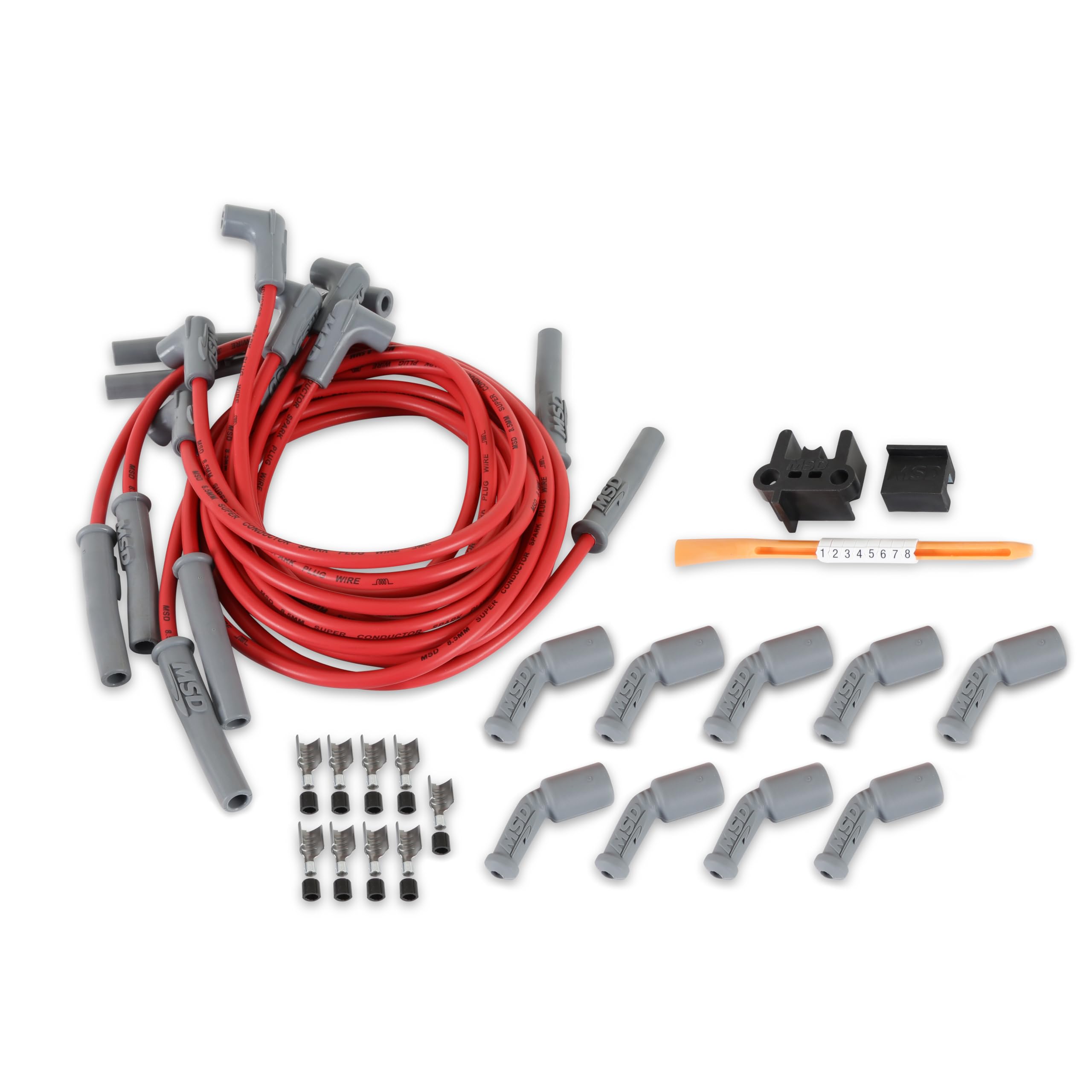 Amazon.com: MSD 32079 Super Conductor Spark Plug Wire Set, Red