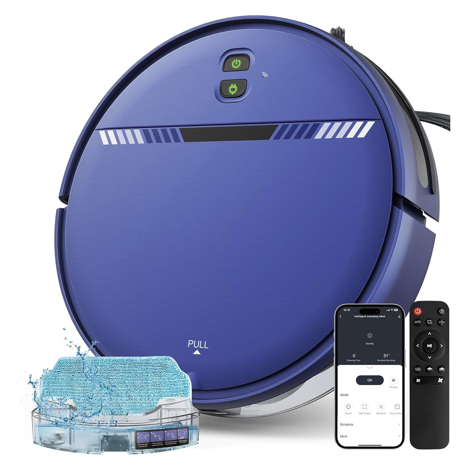 Photo 1 of Robot Vacuum Cleaner, Smart Robotic Vacuum Wi-Fi Connected, App Control, Compatible with Alexa and Google Assistant, Automatic Self-Charging Robot Vacuum Perfect for Pet Hair, Carpets and Hard Floors