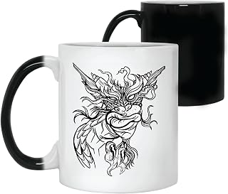 Hand Drawn Dragon Gifts for Dragon Lovers for Any Occasion 11oz 15oz Color Changing Mug