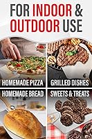 Vista 2 de Espátula de pizza para parrilla – 12 pulgadas con cortador de pizza – Paleta de pizza para tornear pizza, pan, galletas y hornear