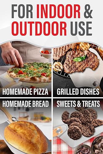 Miniatura 2 de Espátula de pizza para parrilla  12 pulgadas con cortador de pizza  Paleta de pizza para tornear pizza, pan, galletas y hornear