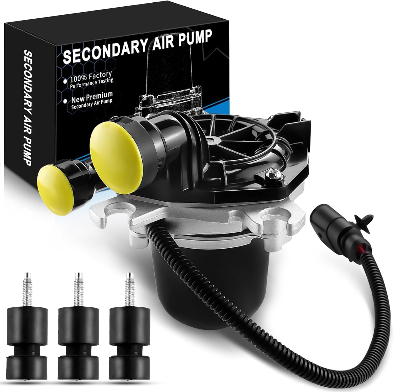 Secondary Air Injection Pump Smog Pump Fits for:-Porsche 2012-2016 Paramera S/S Hybrid, 2011-2018 Cayenne S/S Hybrid, 3.0L V6 Replace OE# 95860510400 07K959253A 07K959253D
