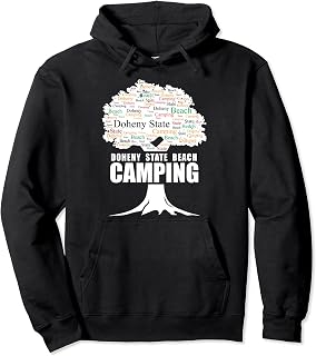 Camping, Doheny State Beach Camping Pullover Hoodie