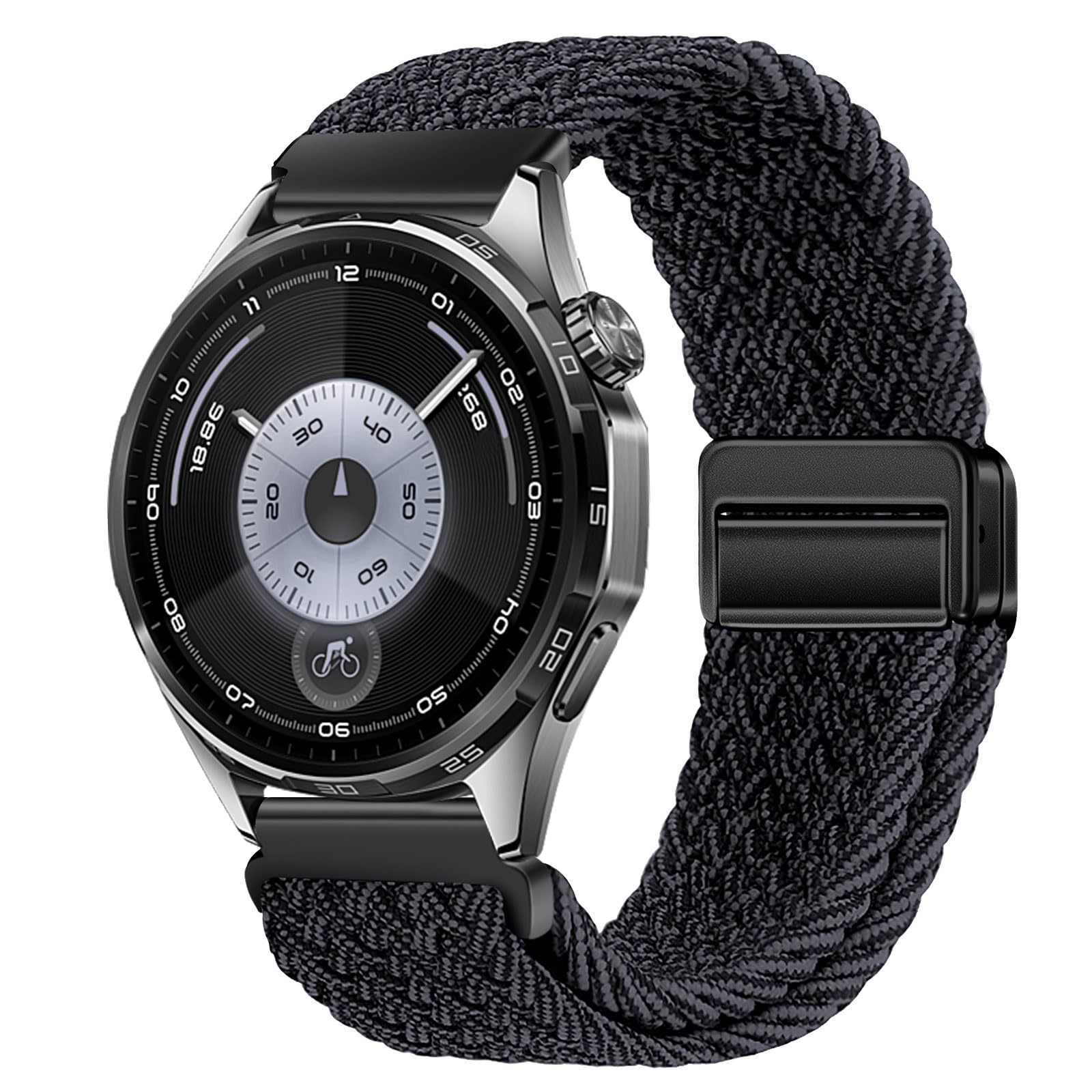 XMUXI Watch Strap 22mm Nylon Braided Compatible with Huawei GT6 GT5 GT4 46mm GT3 Pro GT Runner 2 Magnetic Elastic Sport Strap for Venu 4 45mm Venu 3 2,Forerunner 255 265 Band-image-16
