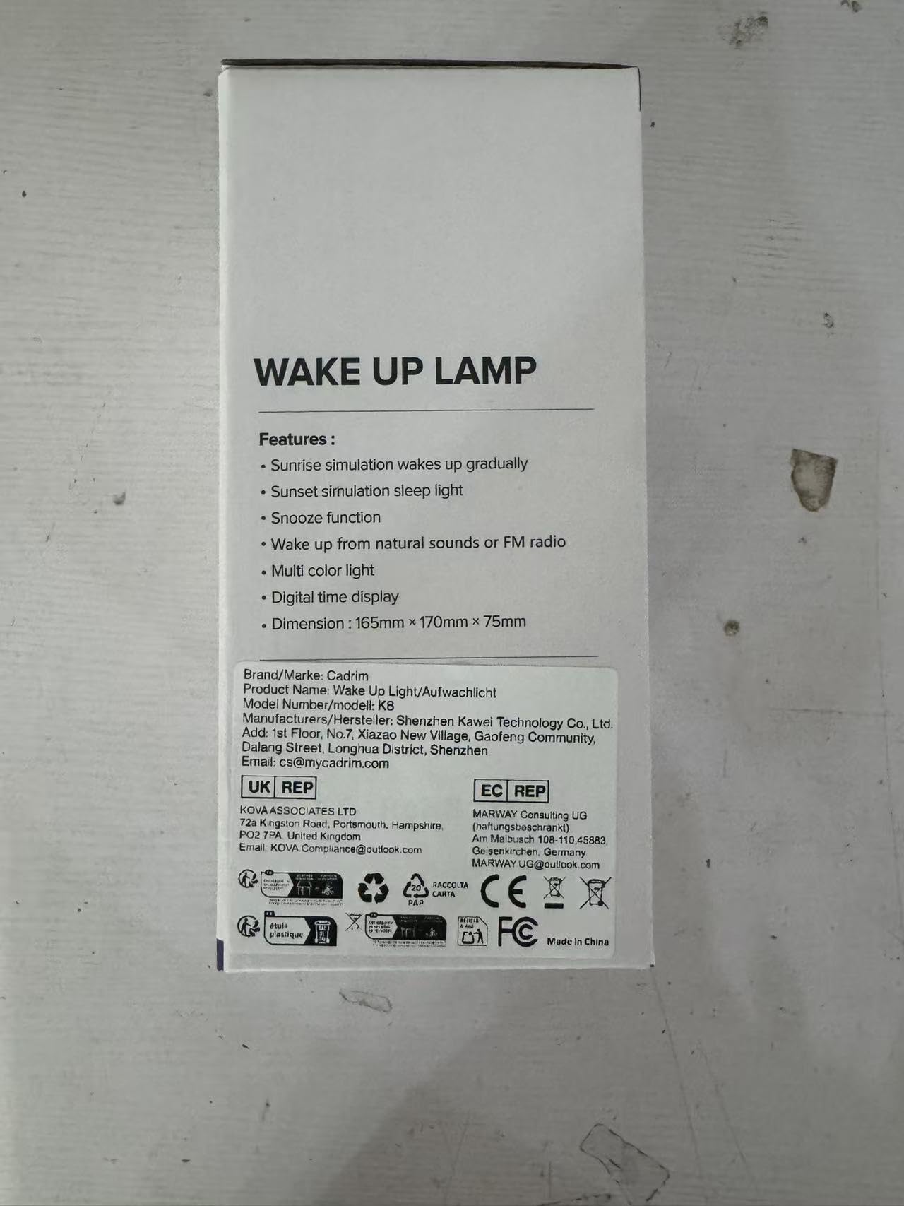Cadrim Sunrise Alarm Clock,Wake up Light, White Noise Machine, 22 Natural Sounds & Snooze Function - Image 3