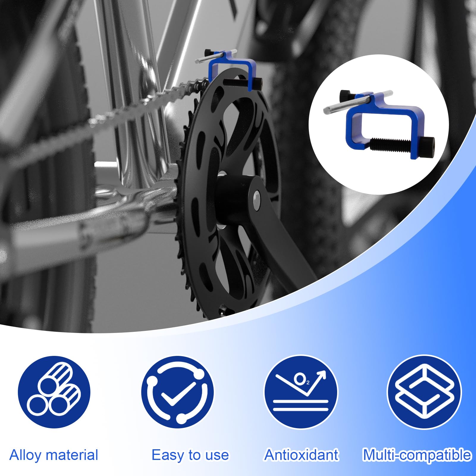 Outil d'alignement de moto en alliage d'aluminium, outil de réglage de chaîne de moto, outil d'alignement des roues pour moto, vélo, VTT
