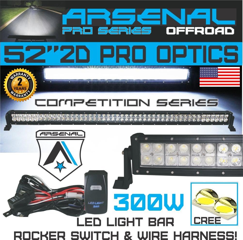 52 Inch 300w PRO Led Light Bar By Arsenal Offroad Spot