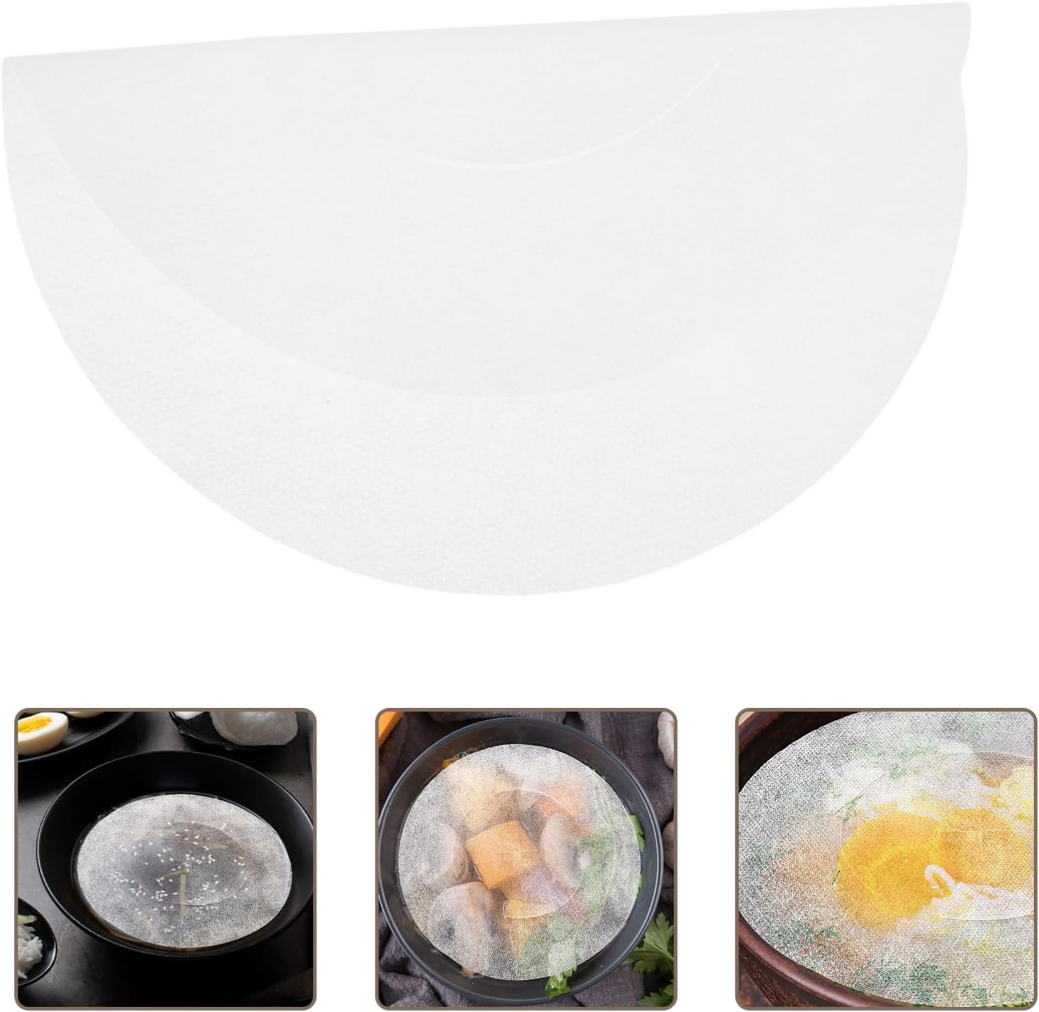 Soup Surface Oil Absorbing Paper 30pcs Disposable White Sheets for Frying