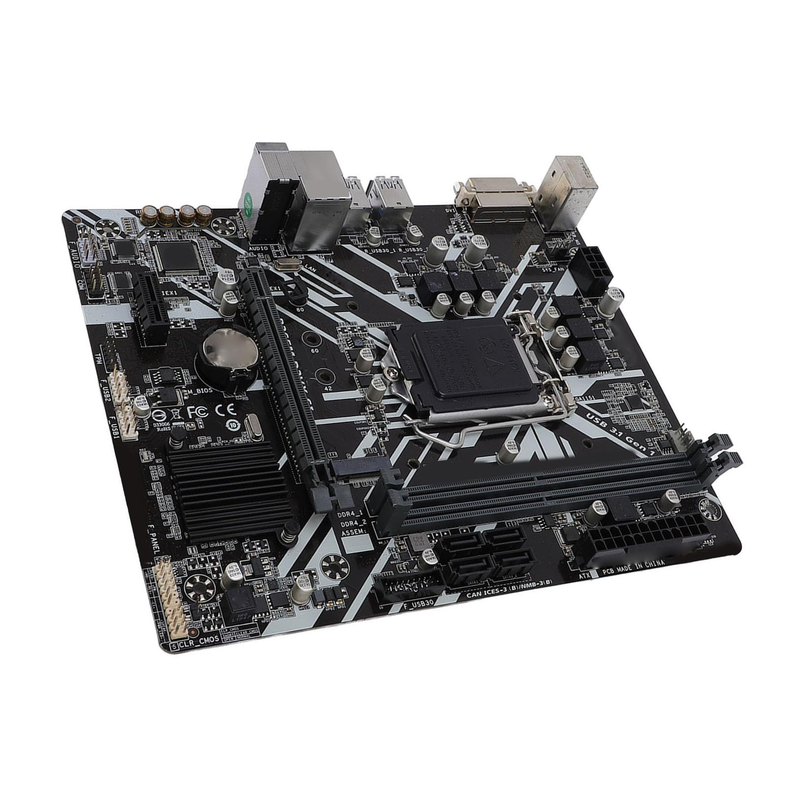 Scheda Madre, B365M D2Vx Si M Atx Scheda Madre Ddr4 A Doppio Canale, Slot M.2 Con Pci E 3.0, 4 Porte Sata Iii, Chip Rete Gigabit Gbe Integrato