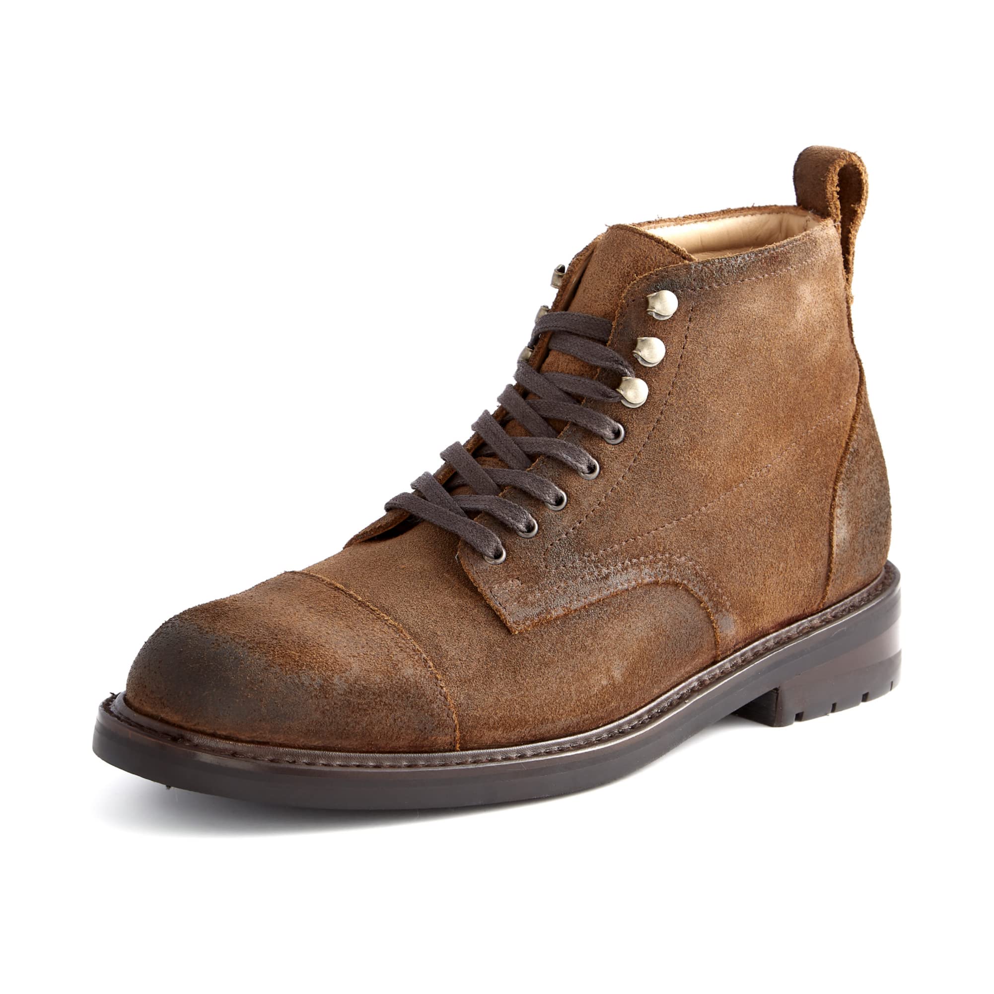 Huckberry Rhodes Footwear Men's Leather Portland Boots, Lace Up & Round