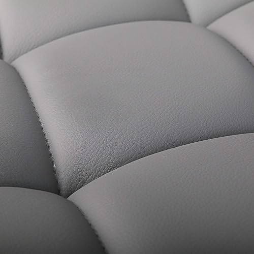 Miniatura 26 de Taburetes de bar de leopardo, moderno taburete giratorio ajustable de piel sintética con respaldo, juego de 2 (gris) Gris,Negro -,Caqui,Blanco,gris