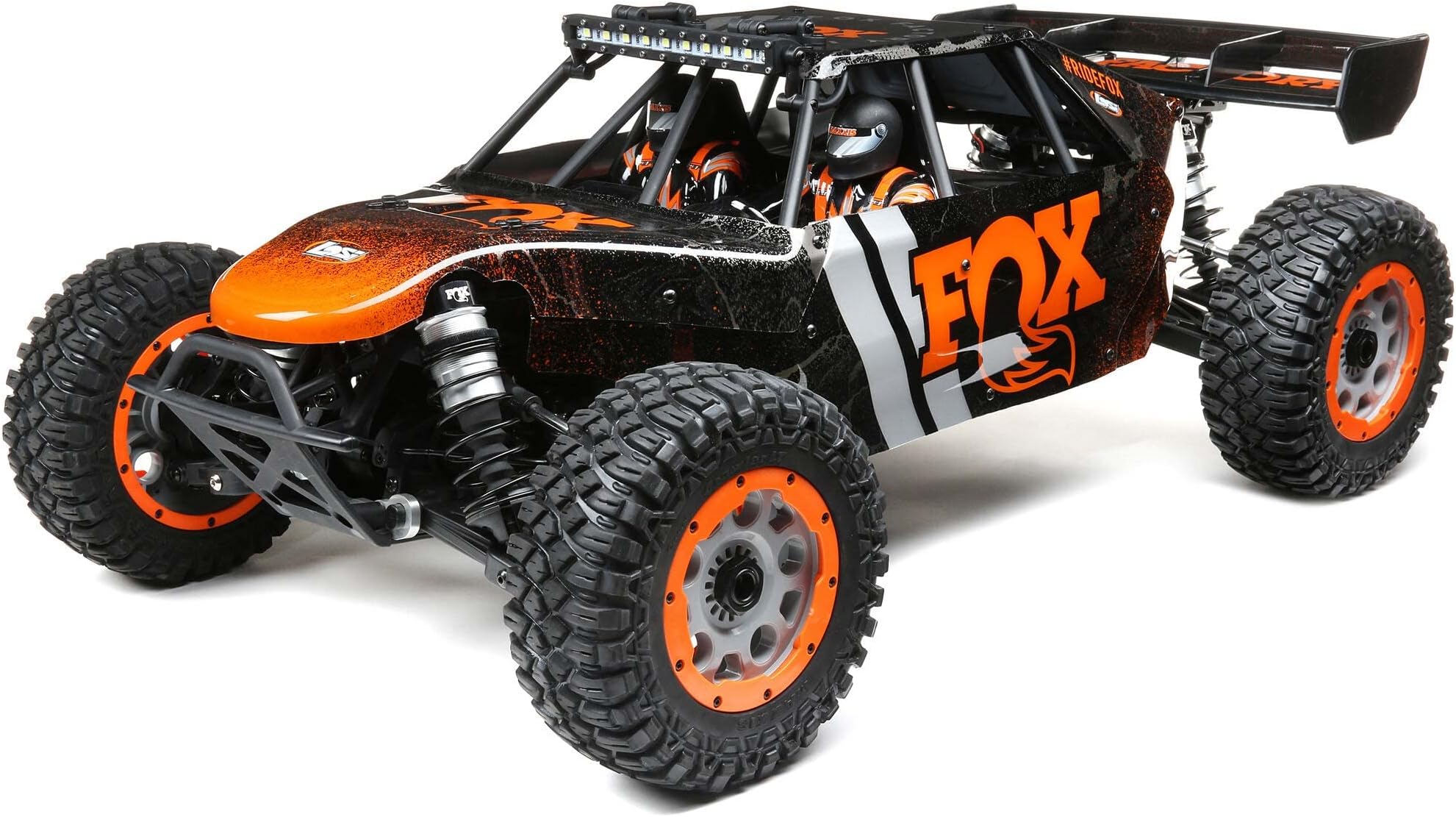 LOSI RC Truck 1/5 DBXL-E 2.0 4WD Desert Buggy Brushless RTR (Battery and Charger Not Included) with Smart, Fox, LOS05020V2T1, Orange