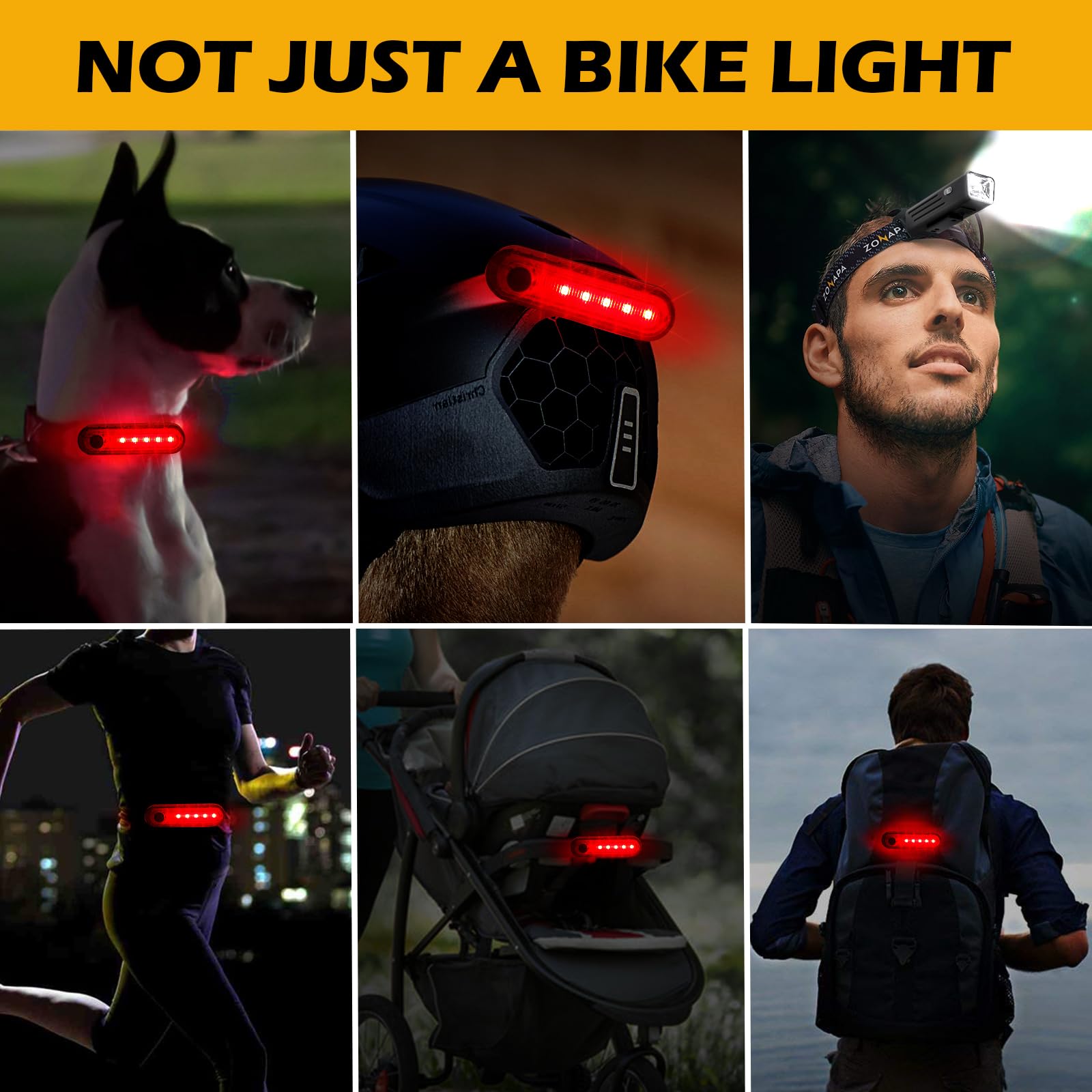 Juego de luces de bicicleta recargables por USB, faros delanteros y traseros para bicicleta, 4+4 modos de luz. Luces delanteras brillantes de 250 lm y traseras traseras de 250 lm. Se adapta a todas
