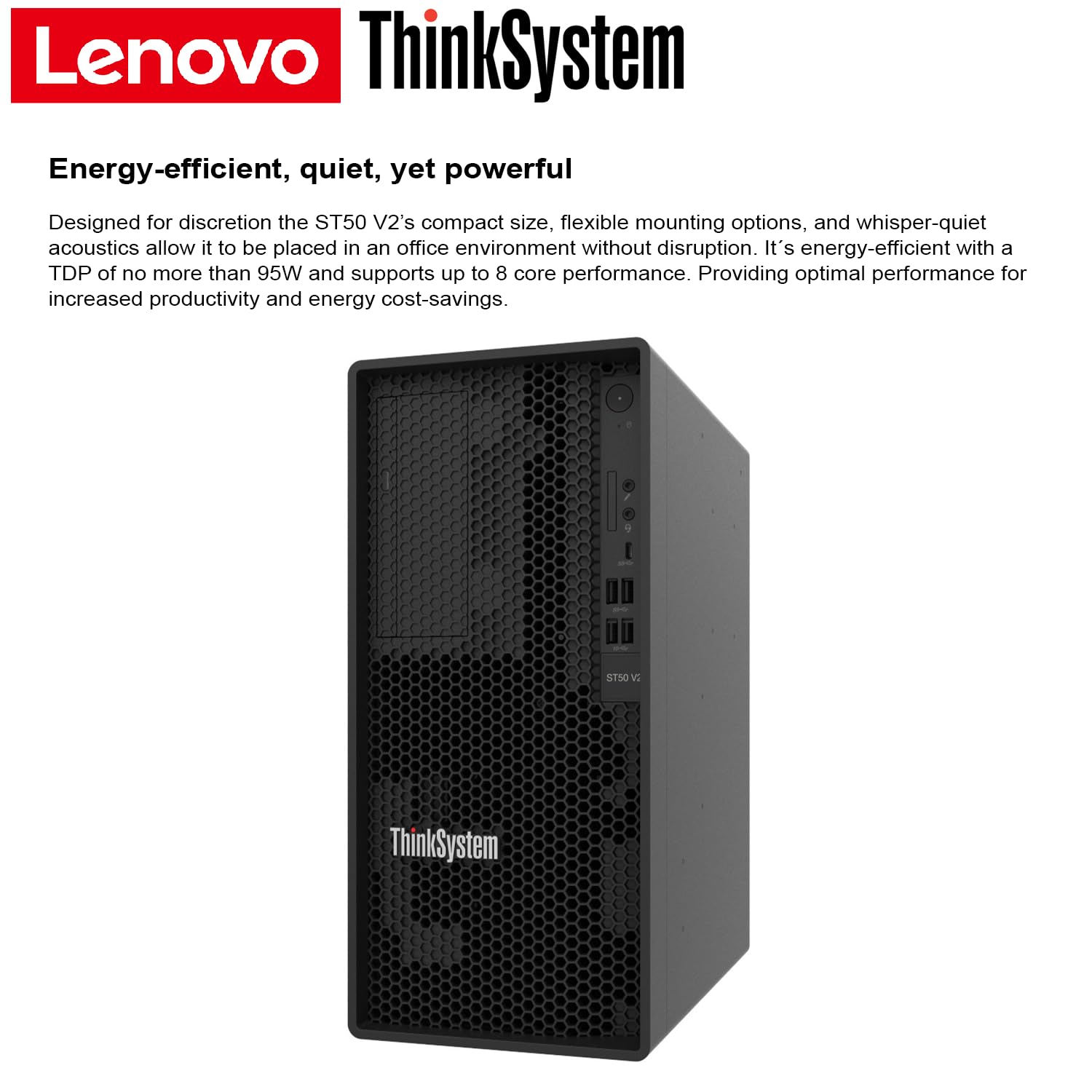 Amazon.com: Lenovo ThinkSystem ST50 Business Server Tower, Intel