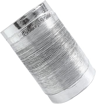 Aluminium Tumble Dryer Vent Hose, 1.5-5m 80-200mm, Flexible Heat Resistant Exhaust Duct for Extractor Fan, Grow Tent, Kitchen, Bathroom80mm 5m