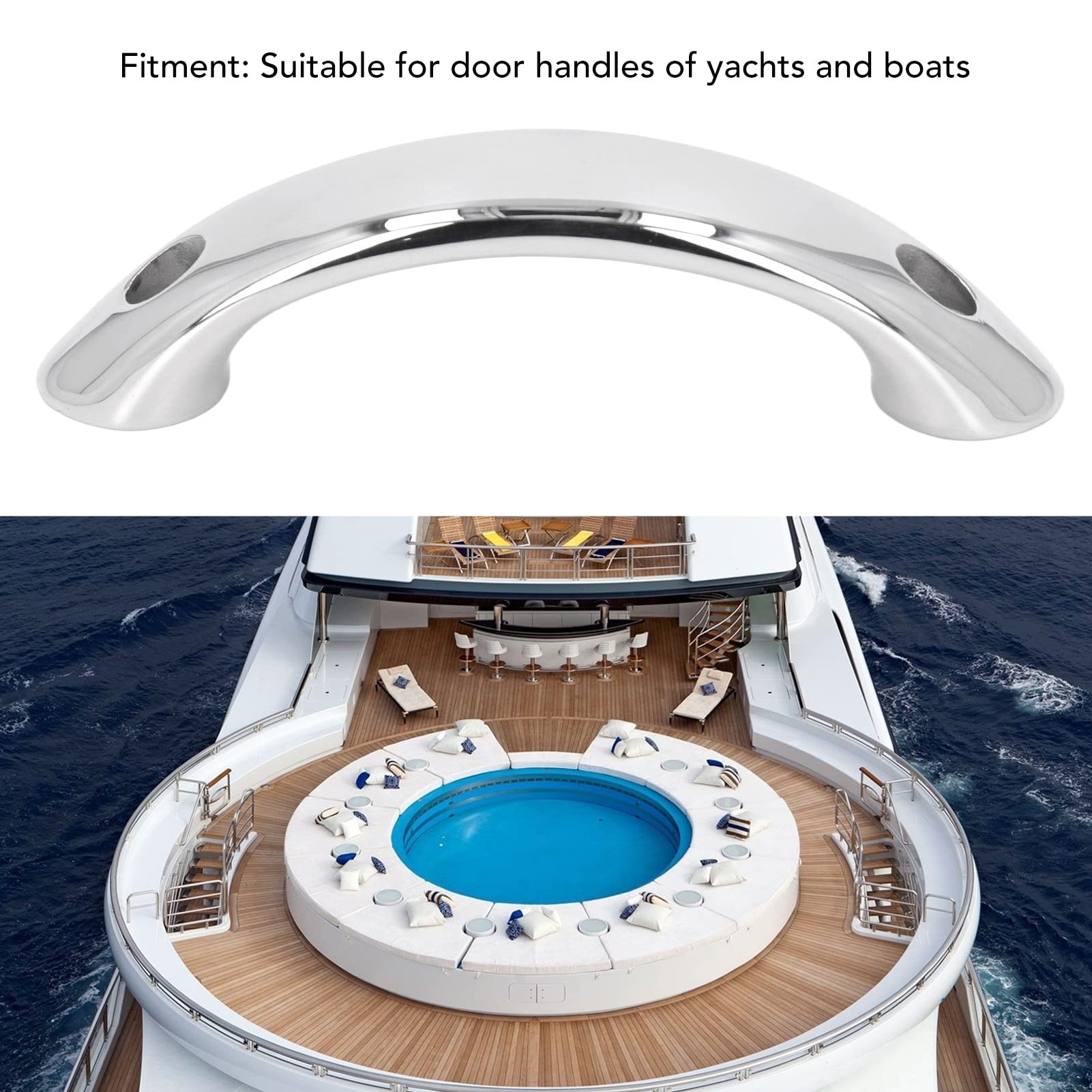 Maniglia per Barca, 2 Pezzi Maniglia per Maniglia Marina Corrimano 165mm Maniglione in Acciaio Inossidabile 316 per Yacht Nave RV